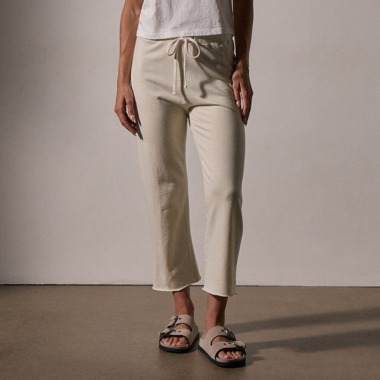 French Terry Cutoff Sweatpant in Canvas | James Perse Los Angeles