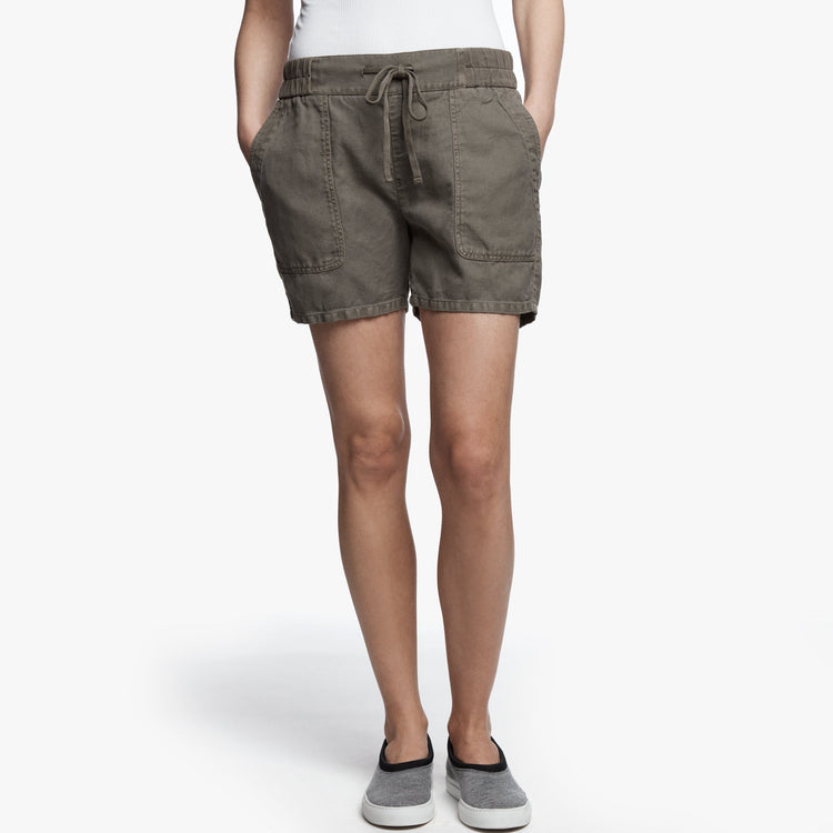 Cotton Linen Piquet Short - Platoon Pigment | James Perse Los Angeles