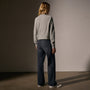 French Terry Cropped Mock Neck  in Heather Grey | James Perse Los Angeles