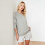 Vintage Fleece Raglan Sweatshirt In Heather Grey | James Perse Los Angeles
