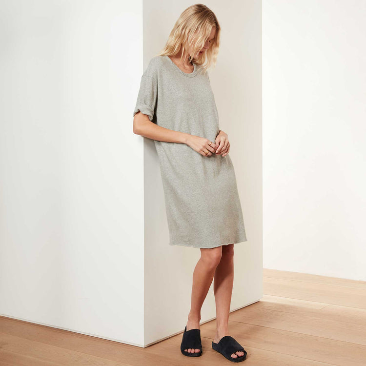 French Terry Dress - Heather Grey | James Perse Los Angeles