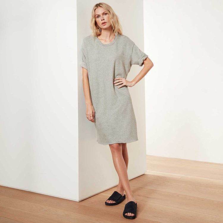French Terry Dress - Heather Grey | James Perse Los Angeles