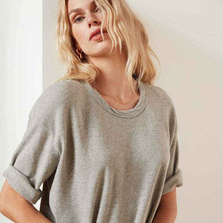 French Terry Dress - Heather Grey | James Perse Los Angeles