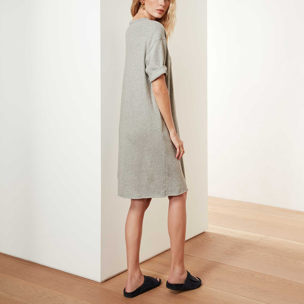 French Terry Dress - Heather Grey | James Perse Los Angeles