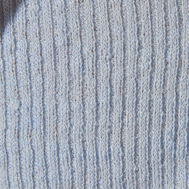 Stretch Linen Ribbed Cardigan in Bleached Blue | James Perse Los Angeles