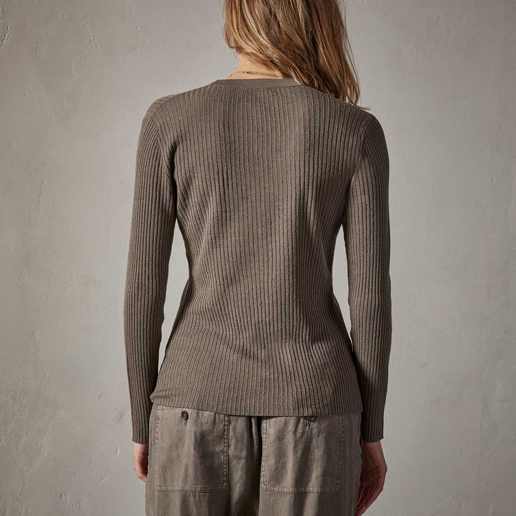 Carmel Cardigan in River Rock | James Perse Los Angeles 