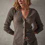 Carmel Cardigan in River Rock | James Perse Los Angeles 