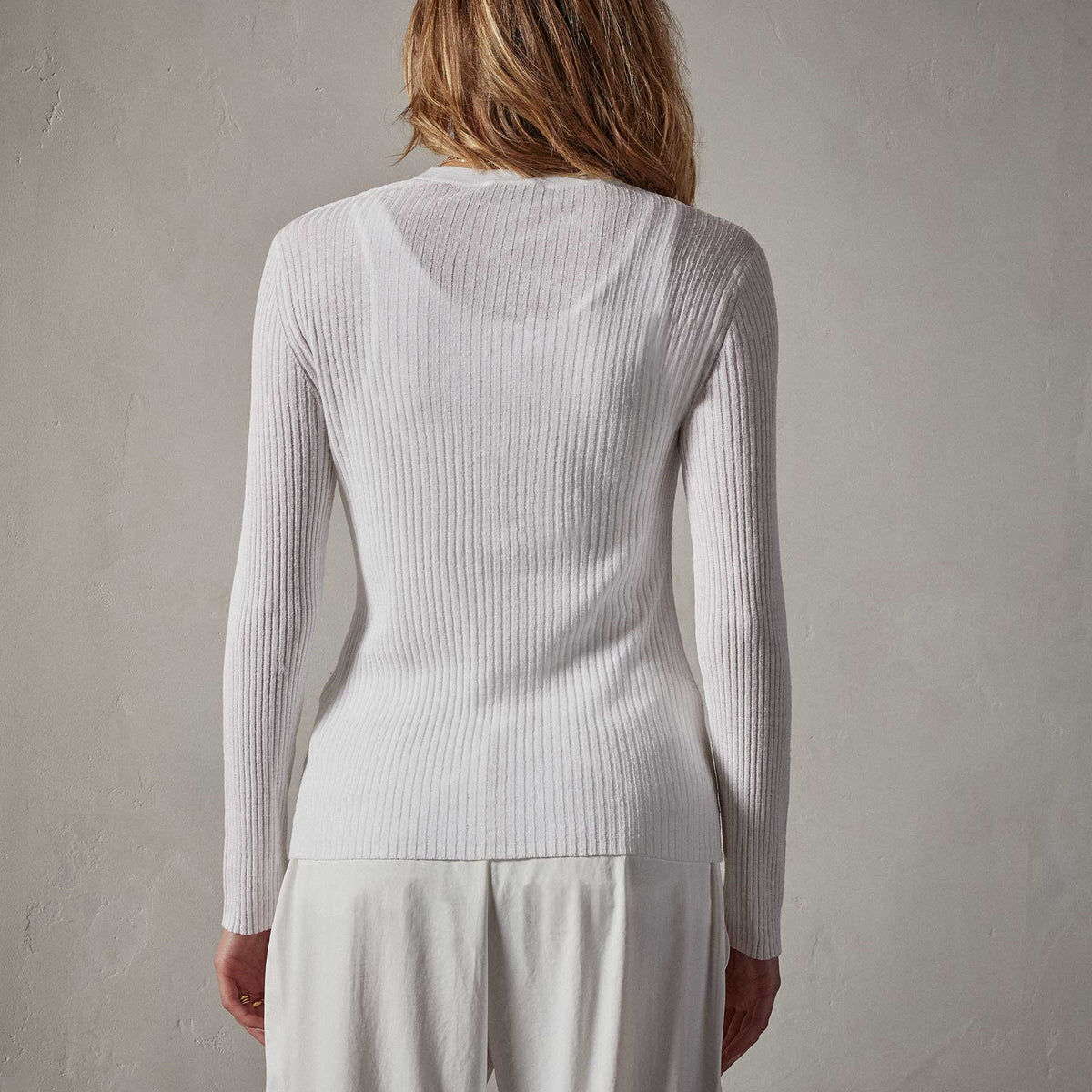 Carmel Cardigan in White | James Perse Los Angeles 