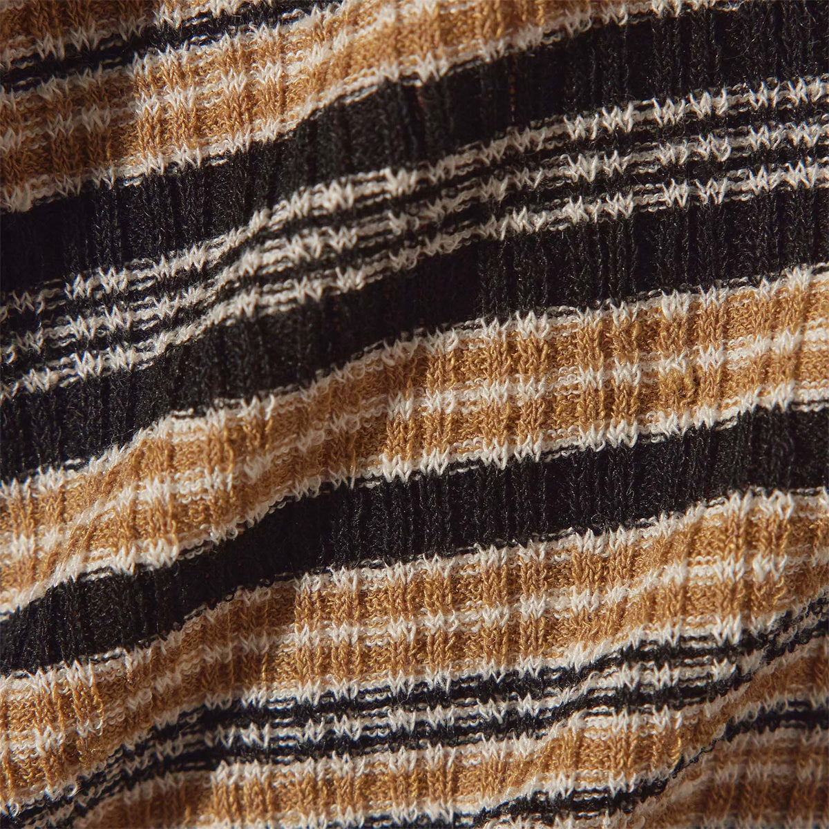 Stretch Linen Ribbed VinNeck in Black Stripe | James Perse Los Angeles