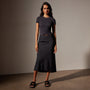 Stretch Linen Ribbed Tee in Magma | James Perse Los Angeles