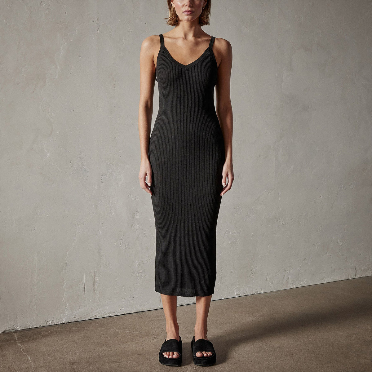 Carmel Dress in Black | James Perse Los Angeles