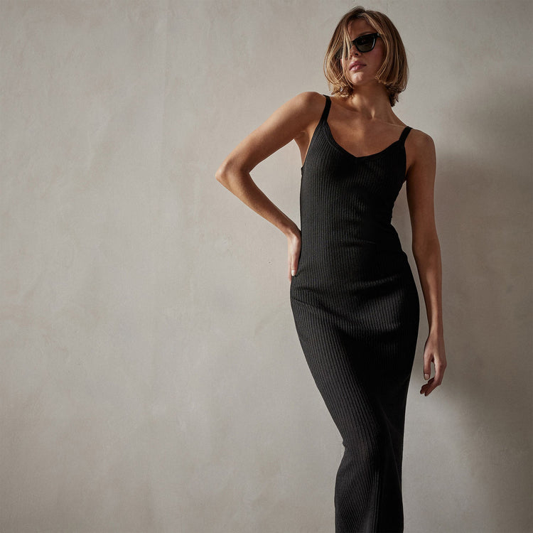 Carmel Dress in Black | James Perse Los Angeles