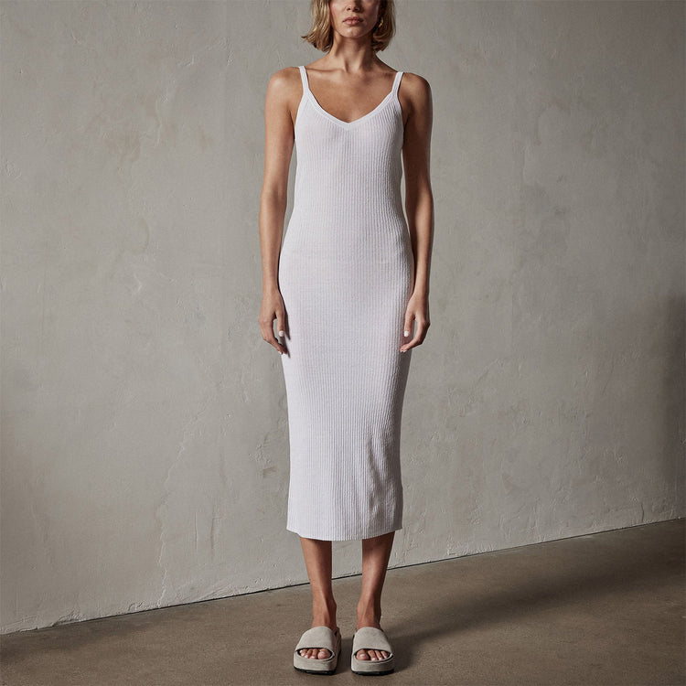 Carmel Dress in White | James Perse Los Angeles