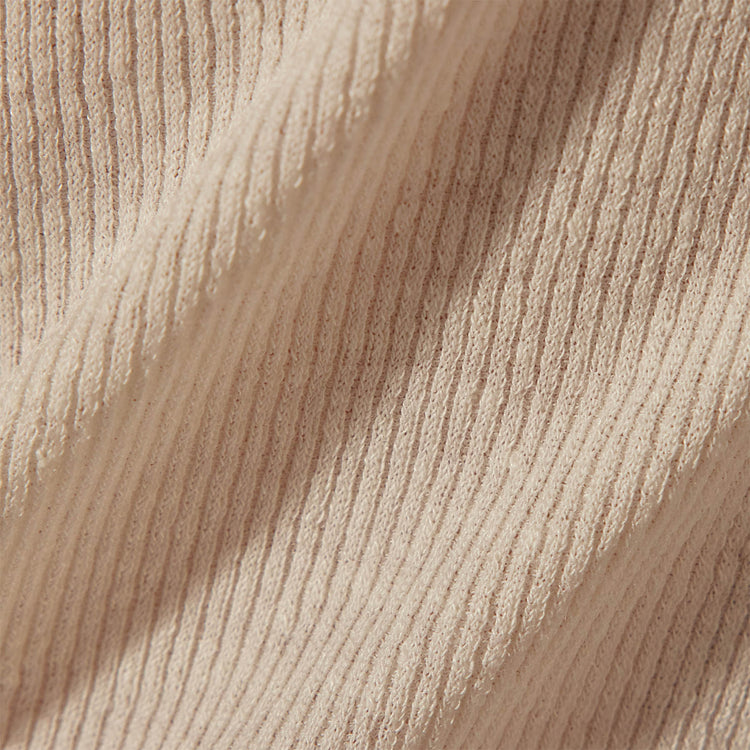 Stretch Linen Ribbed Dress in White/Black | James Perse Los Angeles