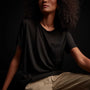 Stretch Jersey Short Sleeve Pocket Tee - Black | James Perse Los Angeles