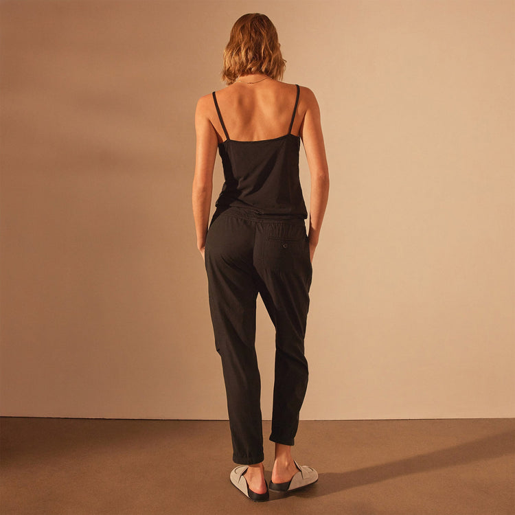 Micro Twill Casual Pant in Black | James Perse Los Angeles