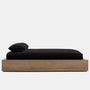 Brushed Jersey Fitted Sheet In Black | James Perse Los Angeles