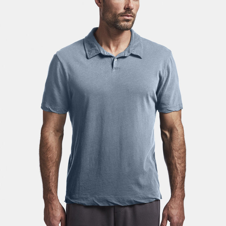 Dry Touch Jersey Polo In Globe Pigment | James Perse Los Angeles