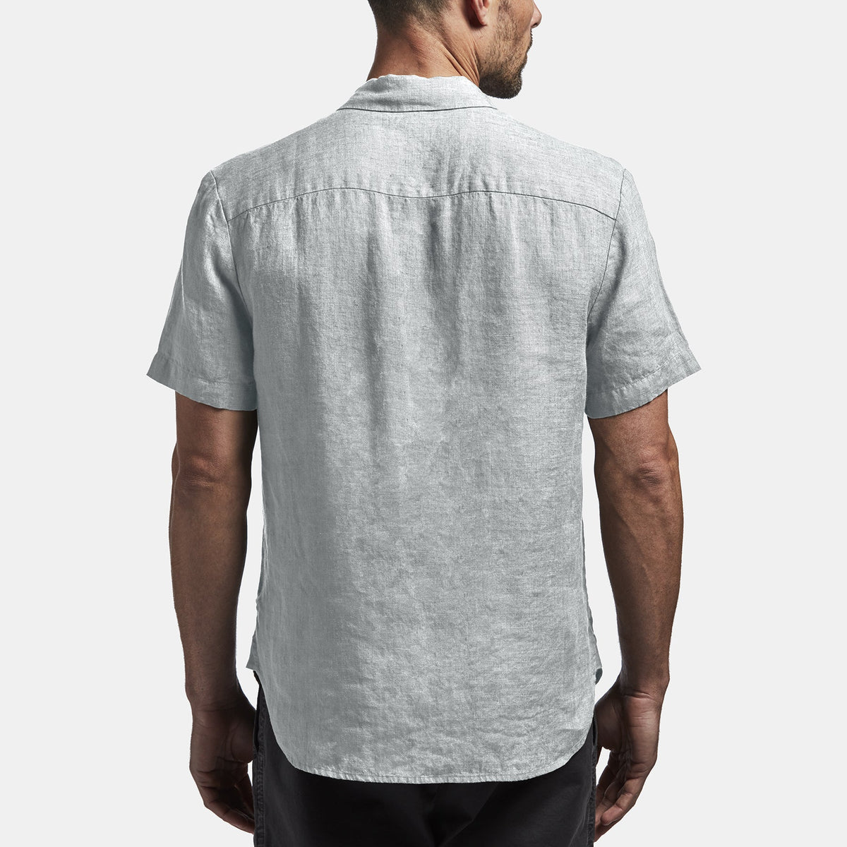 Short Sleeve Linen Shirt In Wash | James Perse Los Angeles
