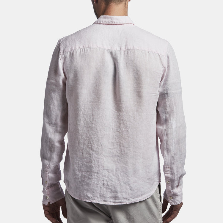 Long Sleeve Linen Pocket Shirt  In Rosie | James Perse Los Angeles