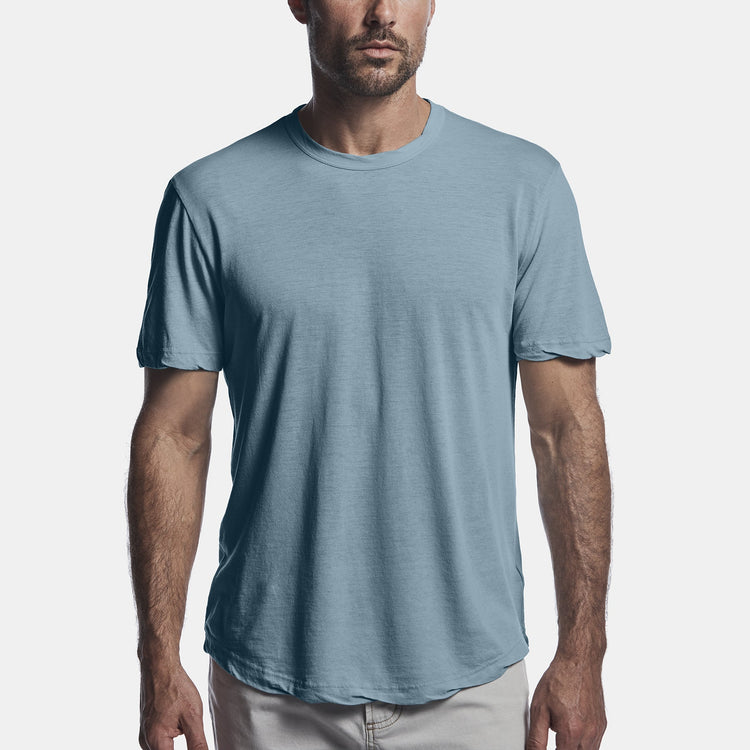 Clear Jersey Crew in Globe Pigment | James Perse Los Angeles