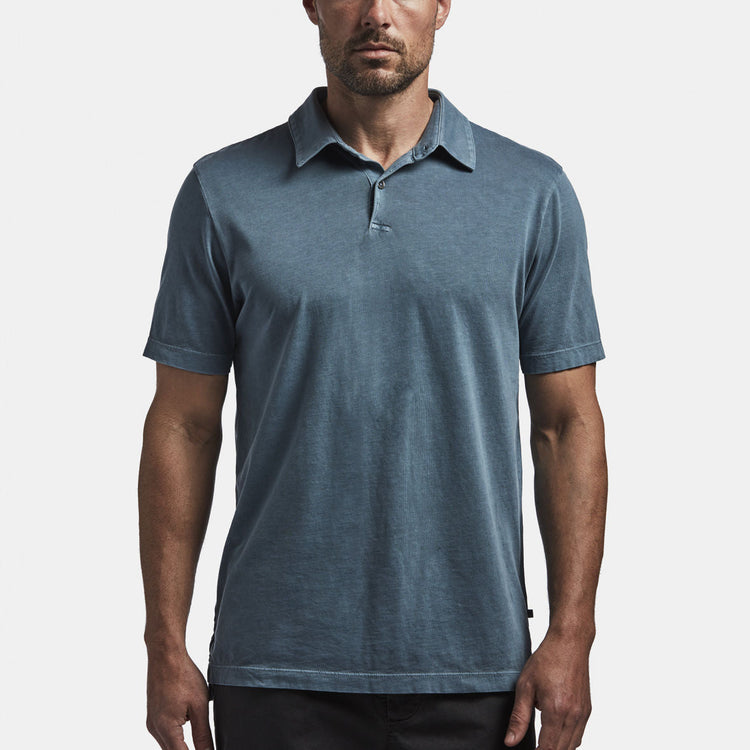 Sueded Jersey Polo in Globe Pigment | James Perse Los Angeles