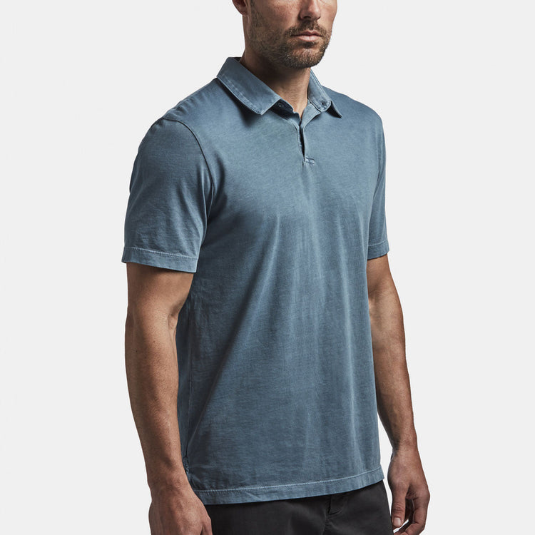 Sueded Jersey Polo In Globe Pigment | James Perse Los Angeles