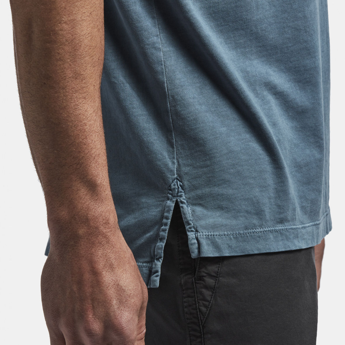Sueded Jersey Polo In Globe Pigment | James Perse Los Angeles