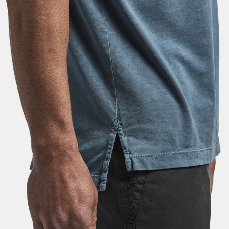 Sueded Jersey Polo In Globe Pigment | James Perse Los Angeles