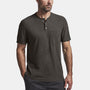 Cotton Linen Jersey Henley  In Magma | James Perse Los Angeles