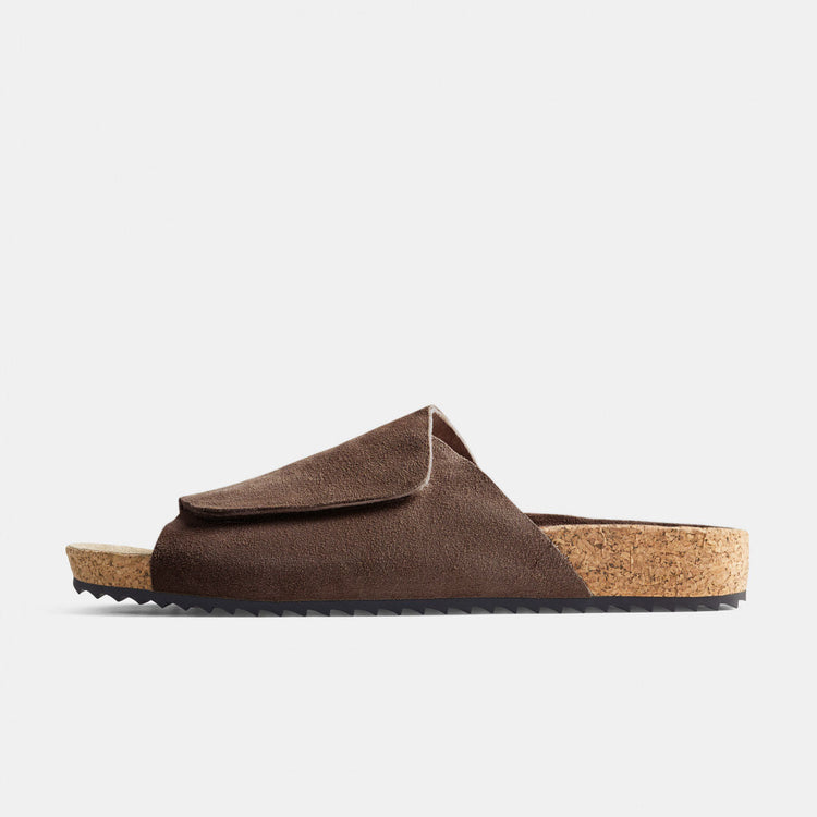 Velcro Suede Slide  Womens In Root | James Perse Los Angeles