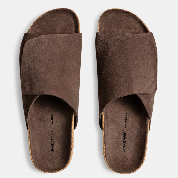 Velcro Suede Slide  Womens In Root | James Perse Los Angeles