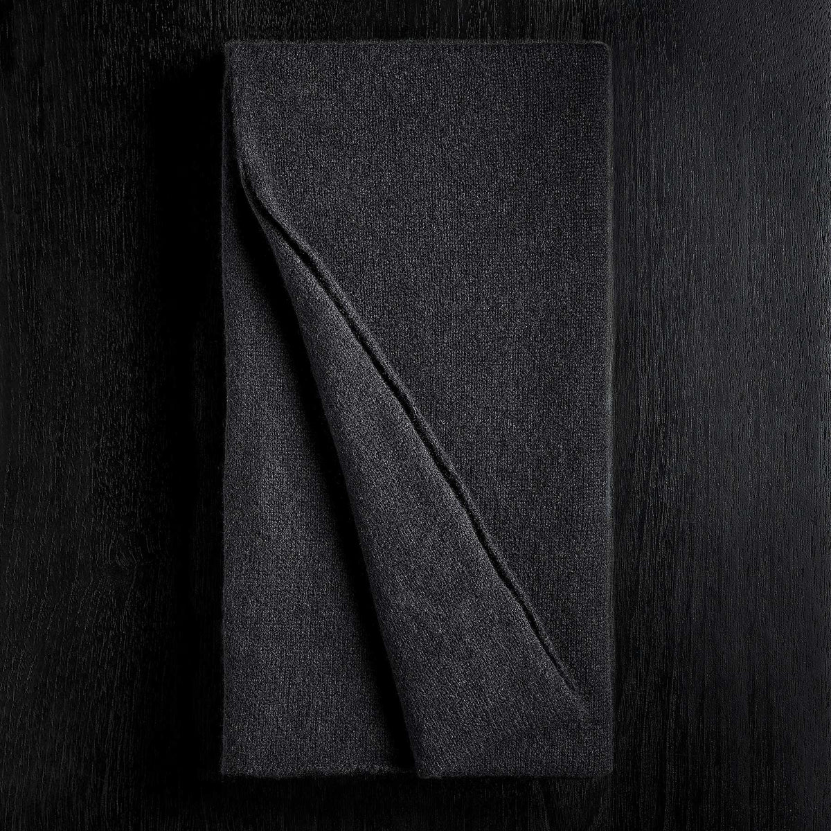Cashmere Beanie & Scarf Set - Black