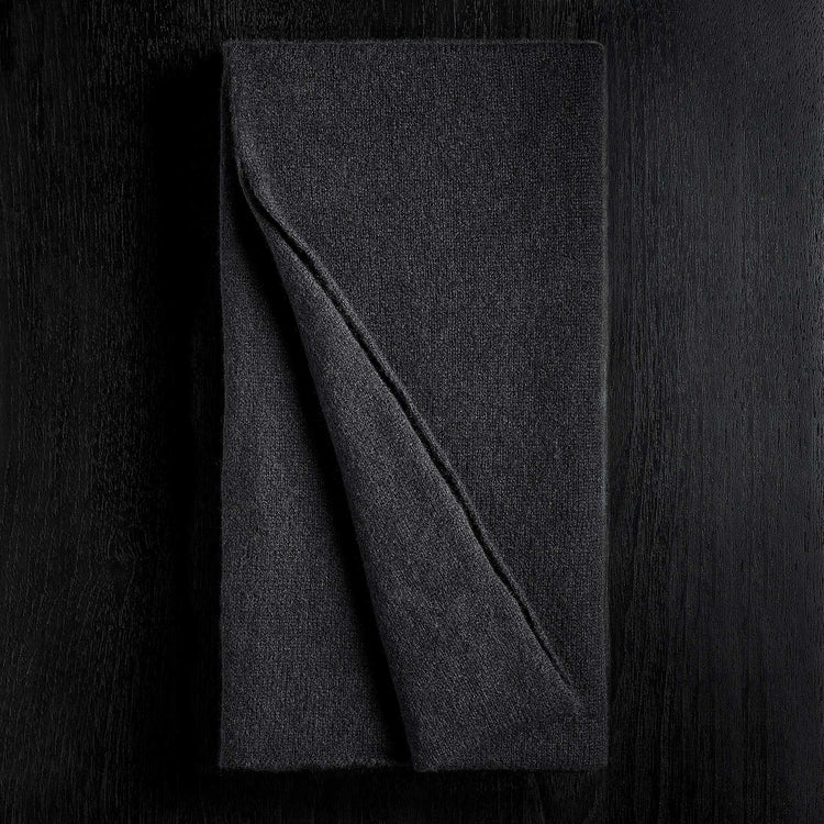 Cashmere Beanie & Scarf Set - Black