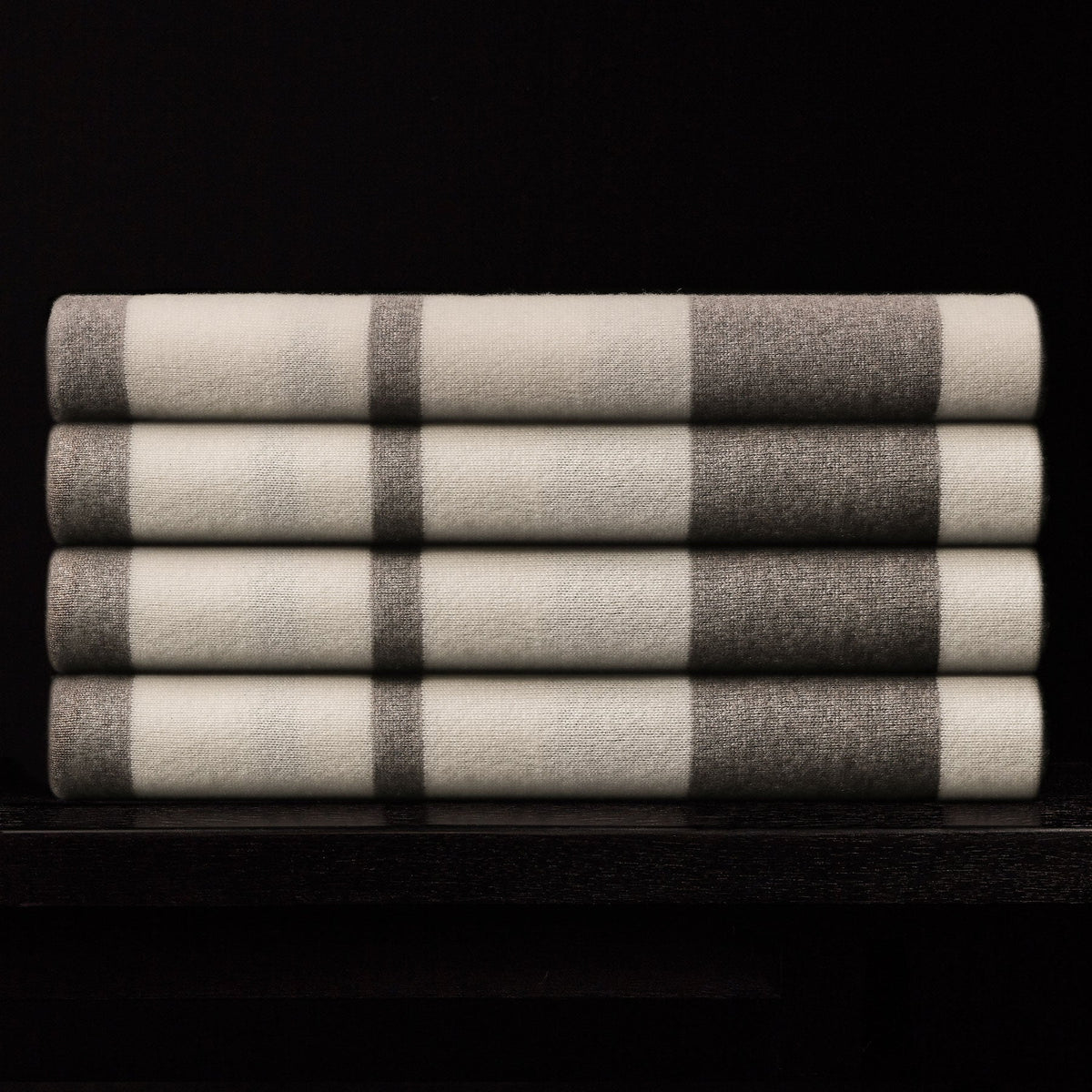 Striped Cashmere Home Gift Set In Taupe Melange/White | James Perse Los Angeles