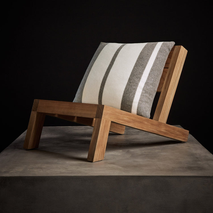 Striped Cashmere Home Gift Set In Taupe Melange/White | James Perse Los Angeles