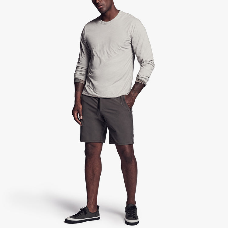 Double Layer Camo Lined Crew - Silver Grey/Silver Grey Camo
