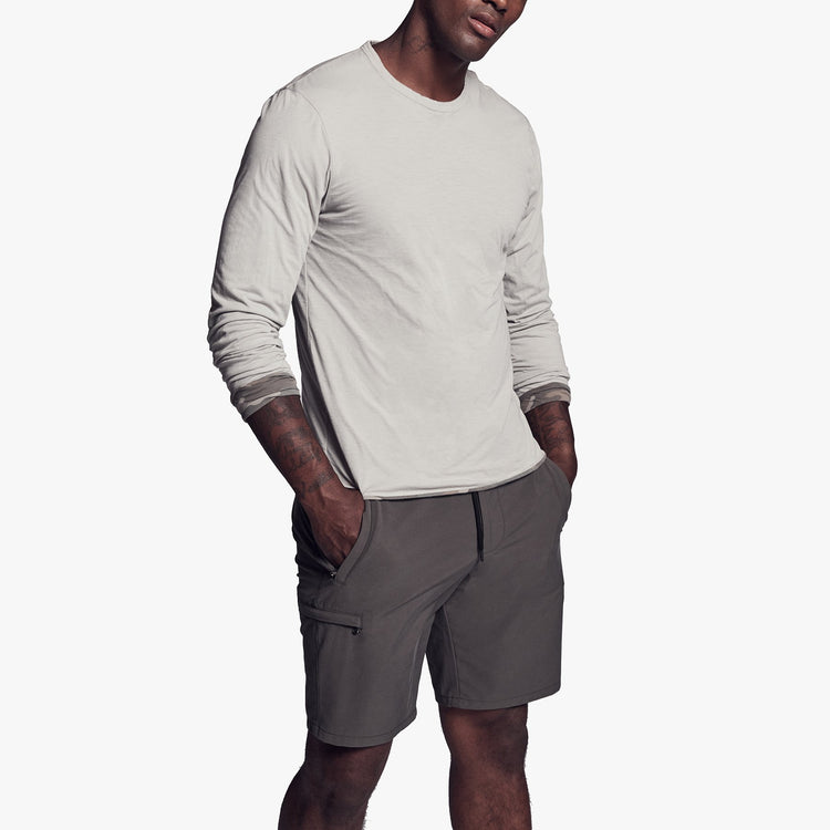 Double Layer Camo Lined Crew - Silver Grey/Silver Grey Camo