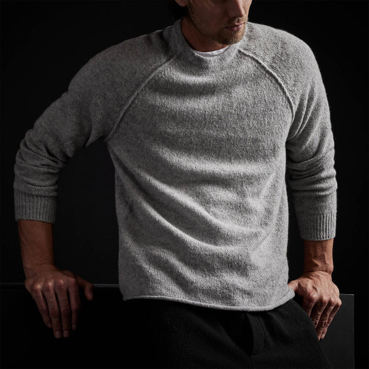 Men's Mid Gauge Cashmere Sweatshirt Gift Set in Americano/Heather Grey | James Perse Los Angeles