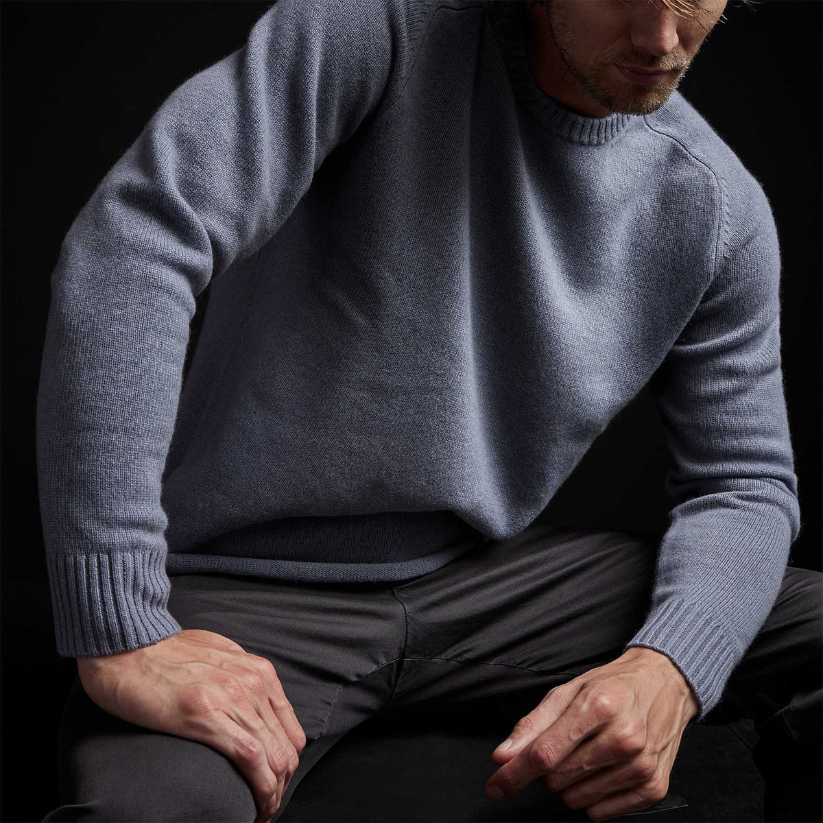 Men's Recycled Cashmere Sweater Gift Set in Storm/Thistle | James Perse Los Angeles