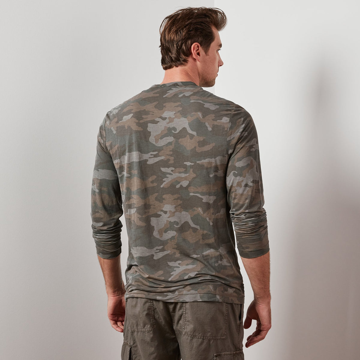 Slub Jersey Camo Crew - Pigeon Camo