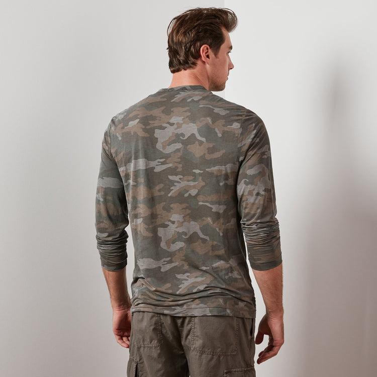 Slub Jersey Camo Crew - Pigeon Camo
