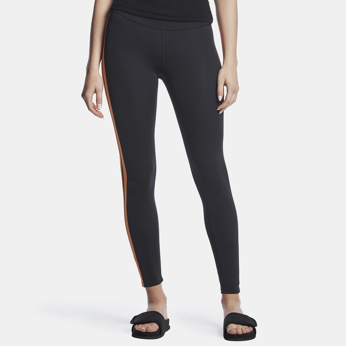 Y/OSEMITE Double Stripe Legging - Black/Industrial Orange